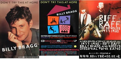 Lot 65 - BILLY BRAGG 1990S PROMO POSTERS