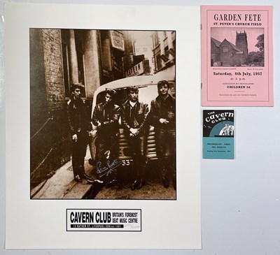 Lot 2390154 - THE BEATLES - PETE BEST SIGNED PRINT / REPRODUCTION MEMORABILIA.