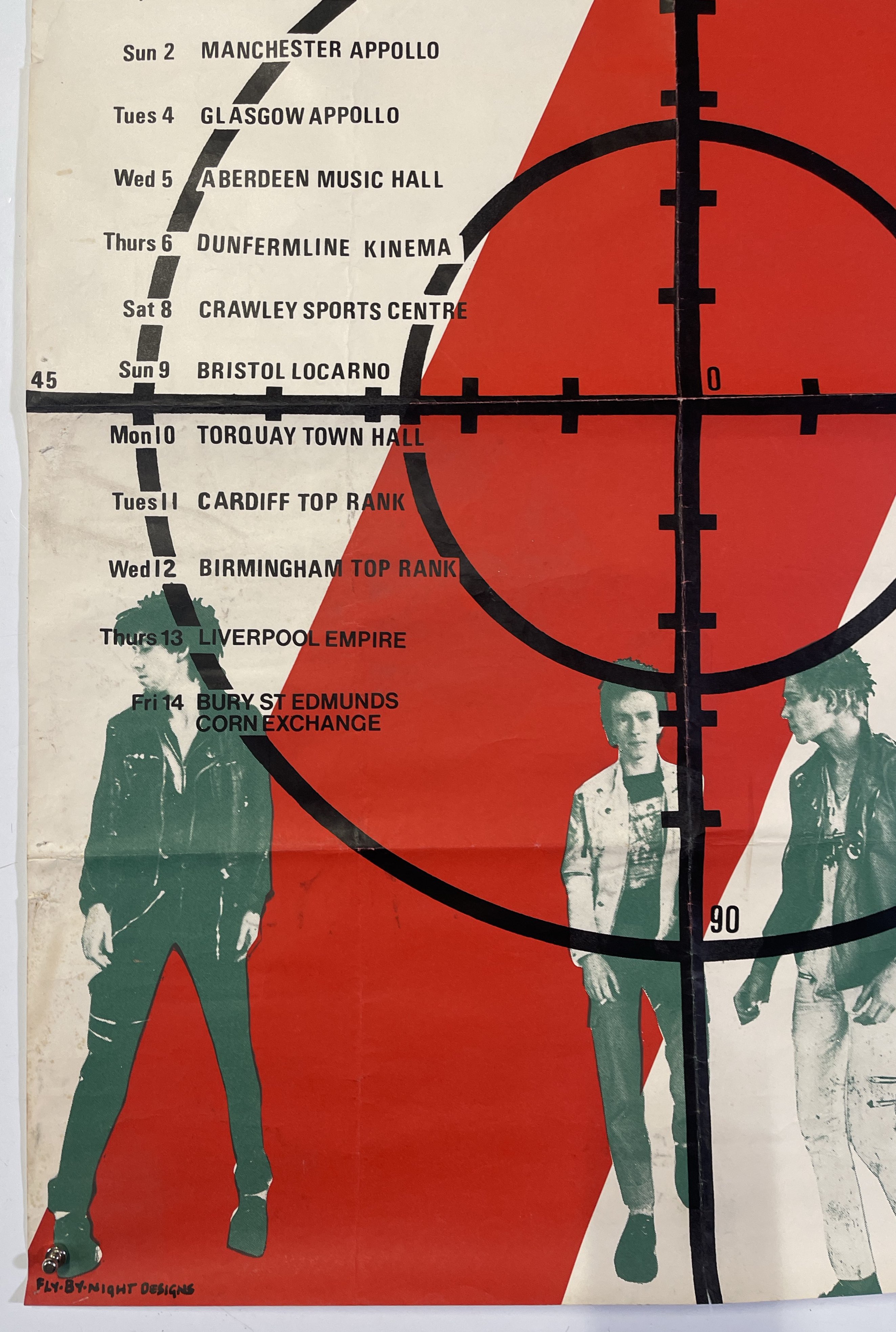 The CLASH／CLASH ON PAROLE TOUR　大型ポスター Lot 181 - THE CLASH - ORIGINAL 'ON PAROLE' TOUR POSTER.
