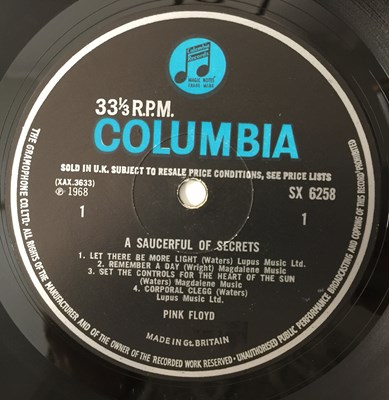 Lot 928 - PINK FLOYD - A SAUCERFUL OF SECRETS LP (UK MONO ORIGINAL - COLUMBIA - SX 6258)