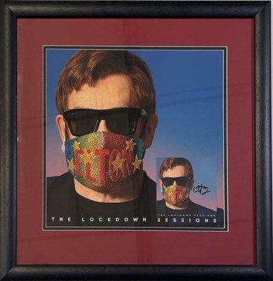 Lot 249 - ELTON JOHN - SIGNED AND FRAMED DISPLAY.