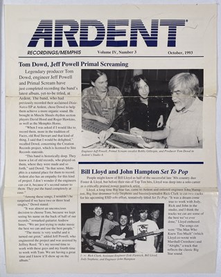 Lot 22 - THE MARTIN DUFFY COLLECTION - A LETTER FROM PRODUCER TOM DOWD TO THE BAND APPRAISING THEIR RECORDING OF 'GIVE OUT...' 1993.