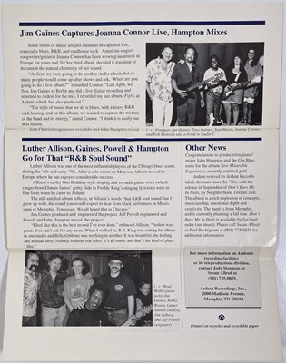 Lot 22 - THE MARTIN DUFFY COLLECTION - A LETTER FROM PRODUCER TOM DOWD TO THE BAND APPRAISING THEIR RECORDING OF 'GIVE OUT...' 1993.