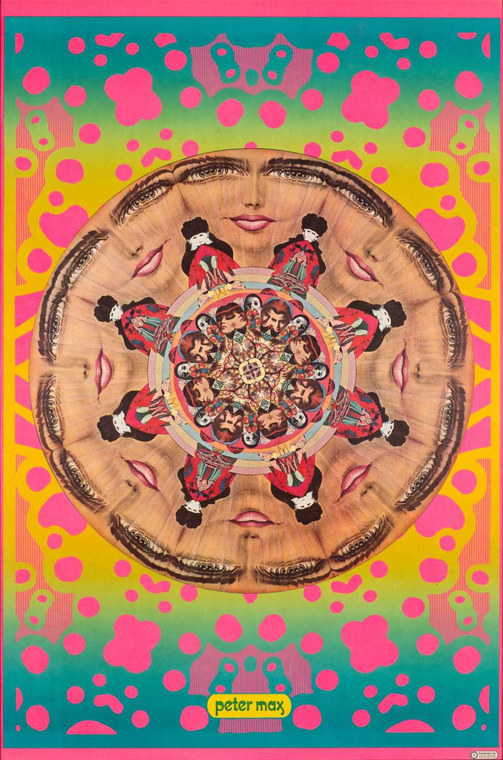 Lot 8 - PETER MAX - KALEDOSCOPIC LIPS (1967) ORIGINAL LITHO PRINT.
