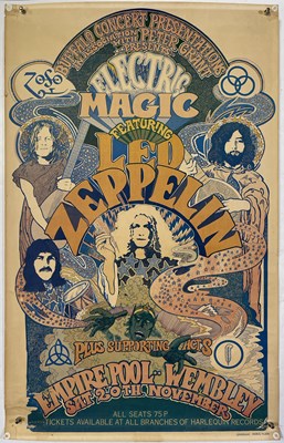 Lot 397 - LED ZEPPELIN - 'ELECTRIC MAGIC' EMPIRE POOL, 1971 CONCERT POSTER.