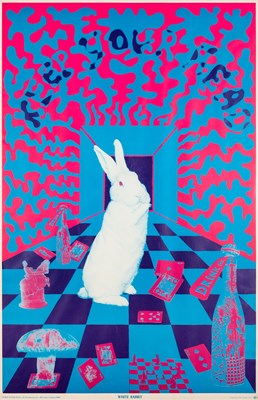 Lot 13 - WEST COAST PSYCHEDELIA - JOSEPH MCHUGH - WHITE RABBIT POSTER.