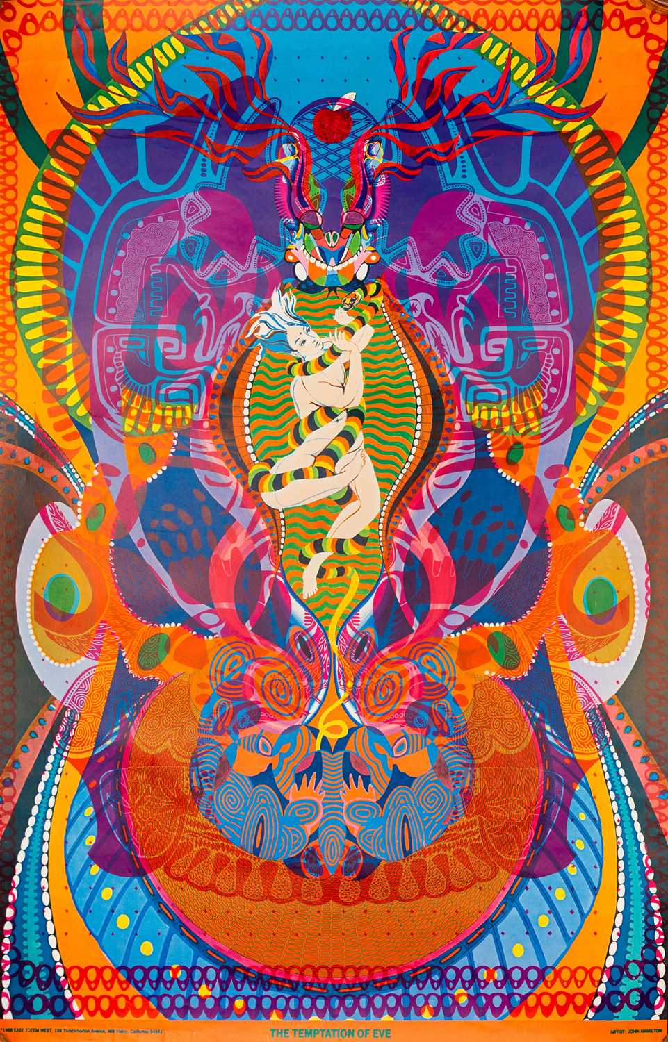 Lot 14 - WEST COAST PSYCHEDELIA  - JOHN HAMILTON - TEMPTATION OF EVE - ORIGINAL POSTER.