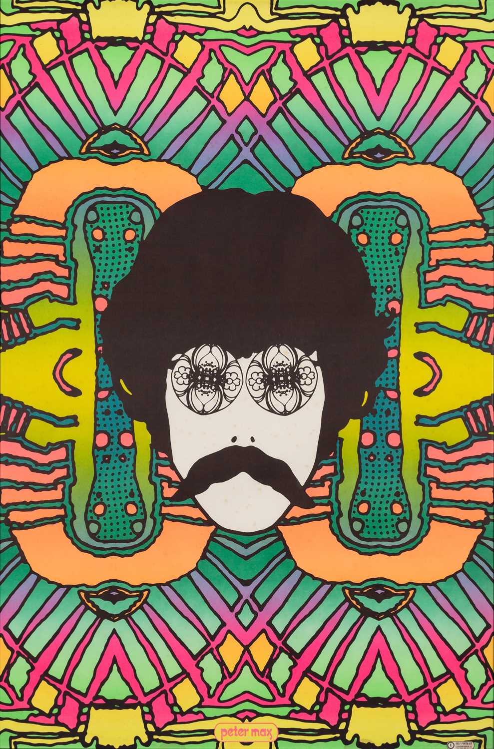 Lot 18 - PETER MAX - SELF PORTRAIT POSTER - 1968.