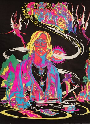 Lot 20 - HOWARD BERNSTEIN - 'RIDING EASY' - ORIGINAL BLACKLIGHT POSTER.