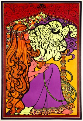 Lot 28 - C. KEELAN - HOOKAH LOVE, ORIGINAL PERSONALITY POSTER, 1967.