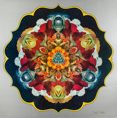 Lot 34 - DAVID SINGER - SIGNED POSTER - 'LOTUS'.