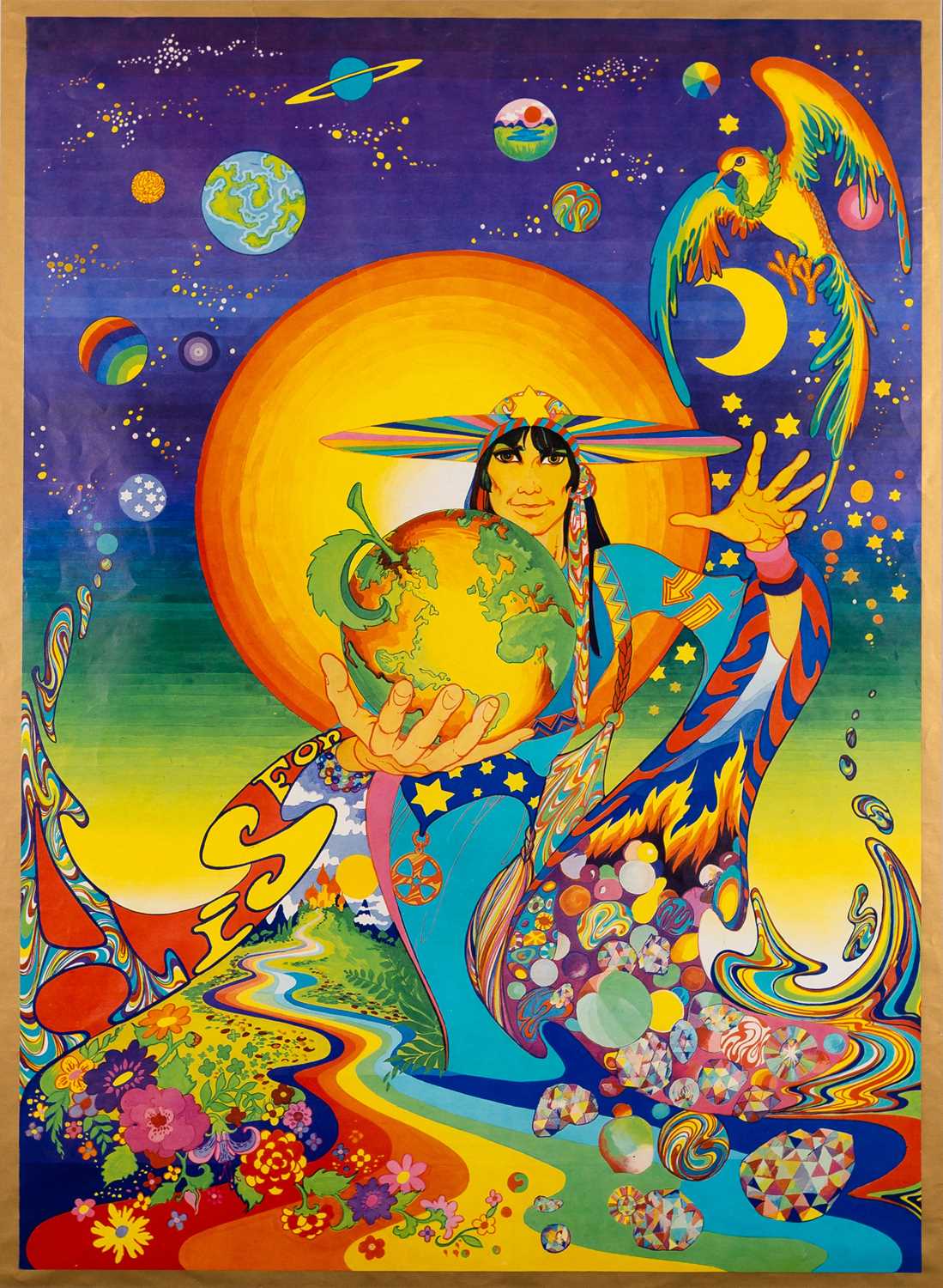 Lot 37 - THE FOOL- 1967 - 'A IS FOR APPLE' APPLE RECORDS SHOP POSTER.