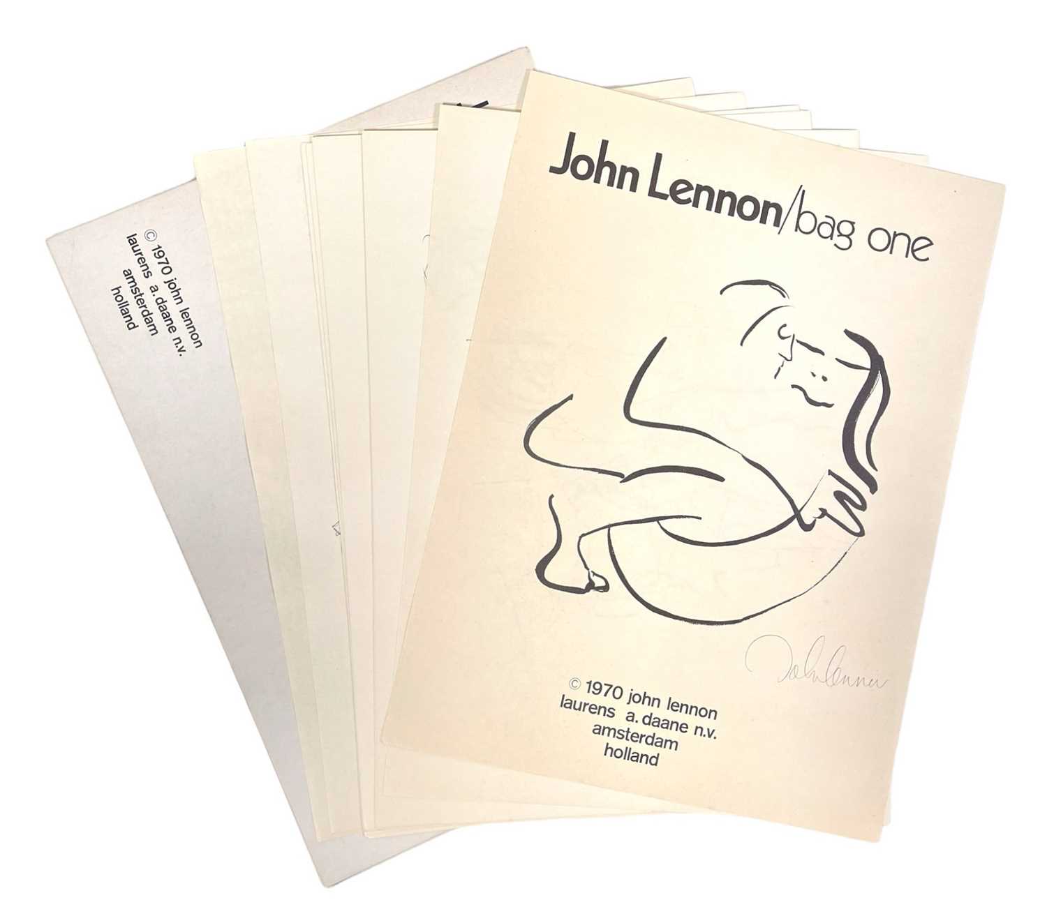 Lot 341 - THE BEATLES - JOHN LENNON -  ORIGINAL BAG ONE MINI PORTFOLIO.