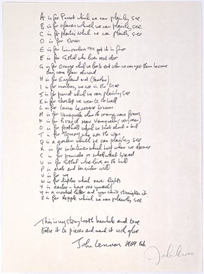 Lot 341 - THE BEATLES - JOHN LENNON -  ORIGINAL BAG ONE MINI PORTFOLIO.