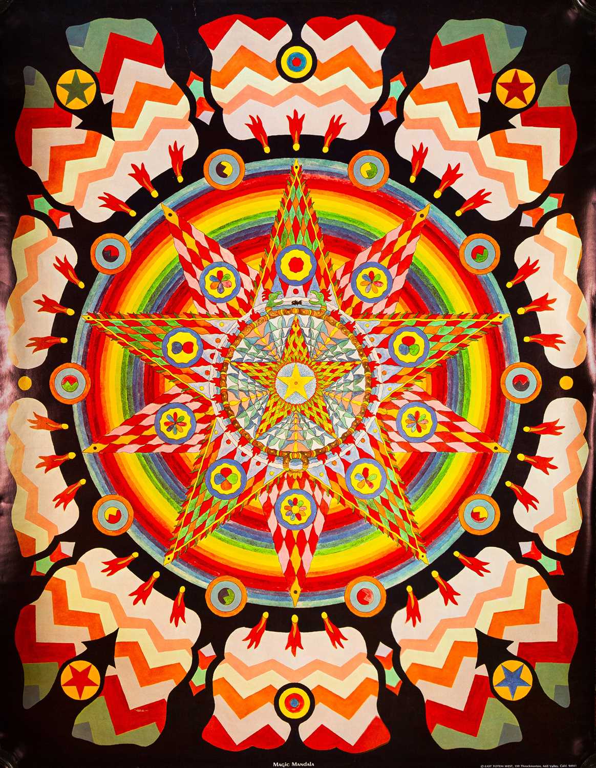 Lot 41 - WEST COAST PSYCHEDELIA - JOSEPH MCHUGH - MAGIC MANDALA ORIGINAL POSTER.