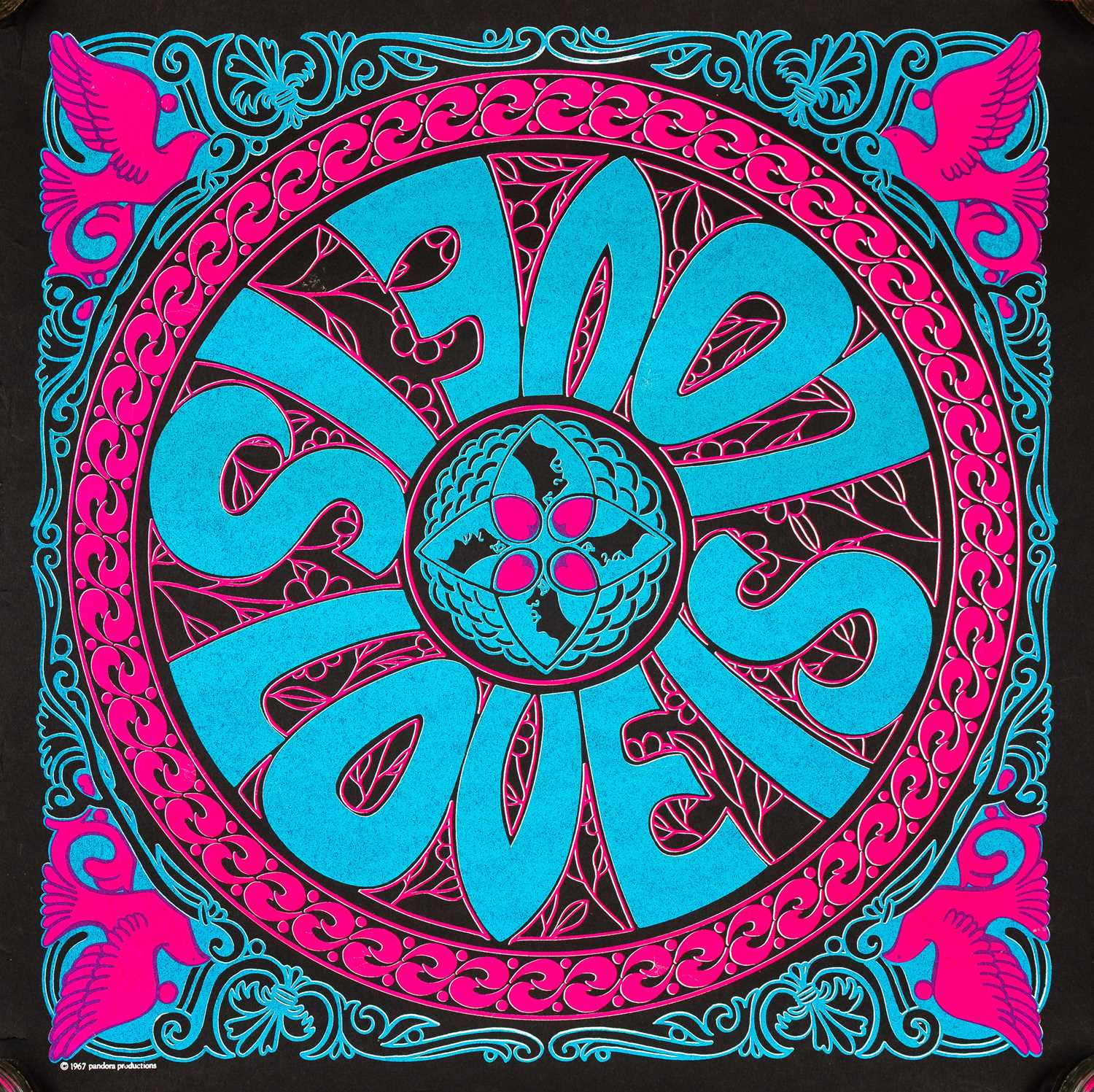 Lot 44 - ORIGINAL BLACKLIGHT POSTER - PANDORA PRODUCTIONS 1967 - 'LOVE IS'.