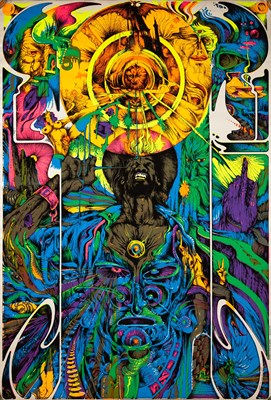 Lot 45 - ORIGINAL BLACKLIGHT POSTER BY SHOHAR - ASHER EIN DOR - 1972.