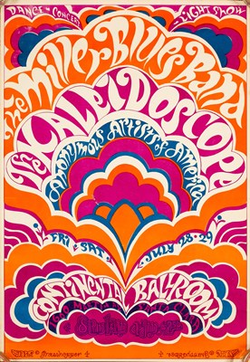 Lot 54 - WEST COAST PSYCHEDELIA - GRASSHOPPER DESIGNED POSTER, 1967.