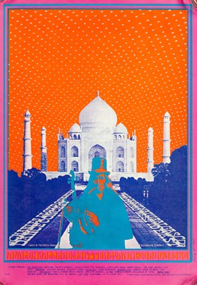 Lot 62 - WEST COAST PSYCHEDELIA - BOB FRIED DESIGNED 1968 TAJ MAHAL POSTER.