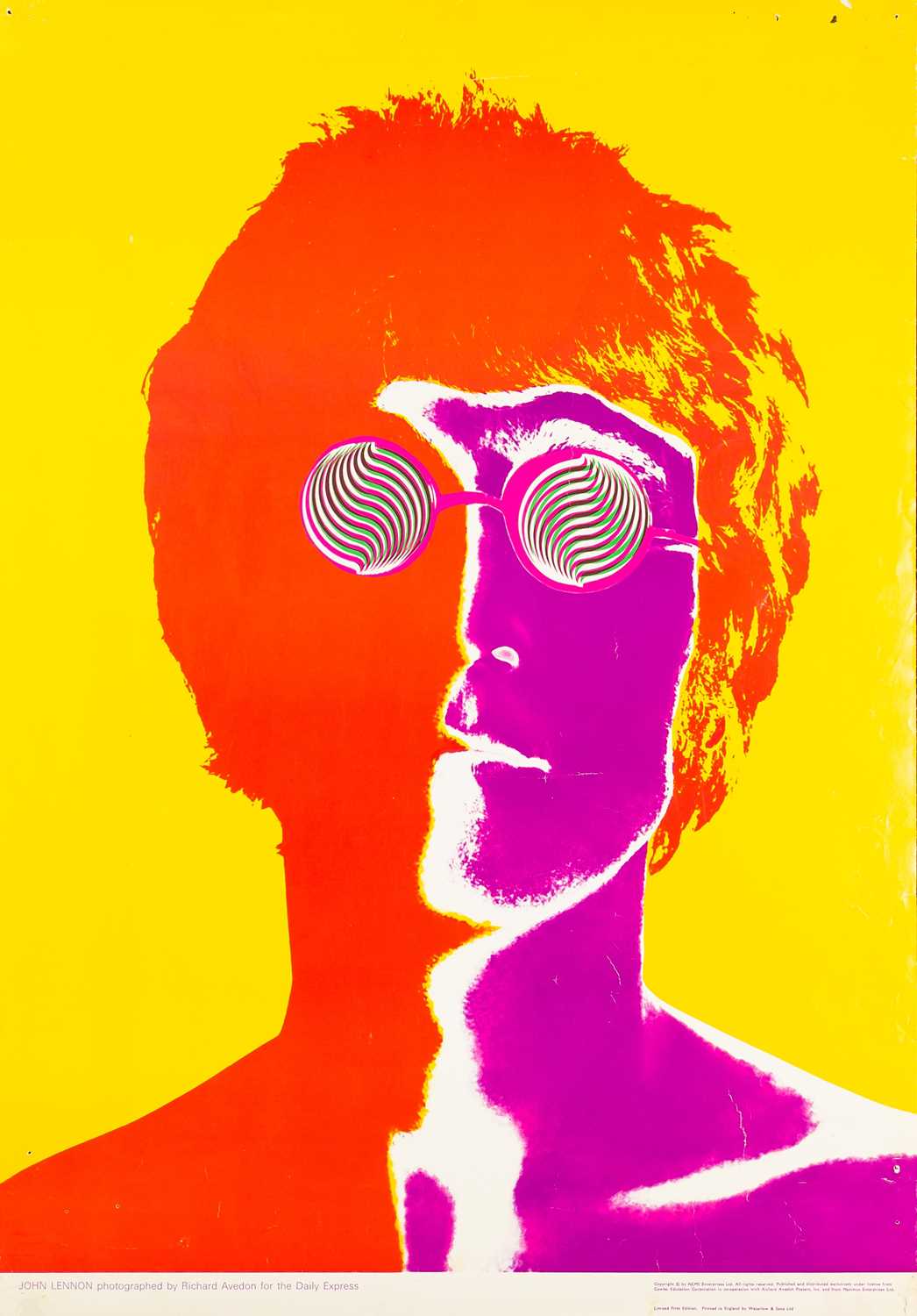 Lot 75 - RICHARD AVEDON - JOHN LENNON - ORIGINAL DAILY EXPRESS POSTER.