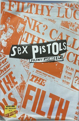 Lot 154 - SEX PISTOLS BILLBOARD POSTERS - FILTHY LUCRE TOUR