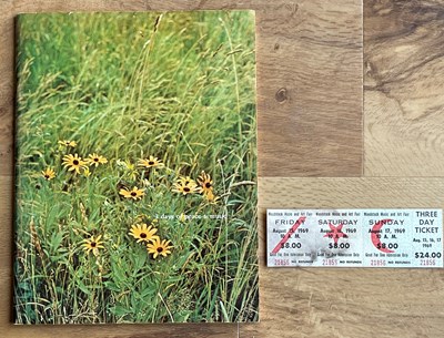 Lot 344 - ORIGINAL WOODSTOCK PROGRAMME AND THREE DAY...
