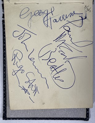 Lot 329 - AUTOGRAPH BOOK INC BEATLES SIGNATURES.