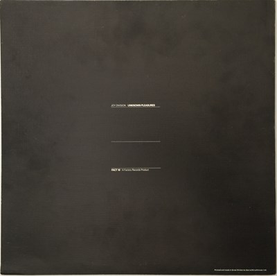 Lot 3 - JOY DIVISION - UNKNOWN PLEASURES LP (UK FACTORY - TEXTURED SLEEVE - FACT 10)