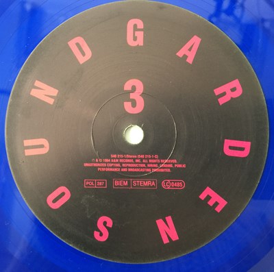 Lot 4 - SOUNDGARDEN - SUPERUNKNOWN LP (LIMITED EDITION - BLUE VINYL - A&M RECORDS - 540 215-1)