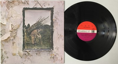 Lot 5 - LED ZEPPELIN - IV LP (UK OG - PLUM/ RED ATLANTIC - INVERTED FEATHER - 2401012)