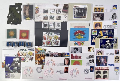Lot 184 - THE BEATLES FIRST DAY COVERS, STAMPS AND POSTCARDS.