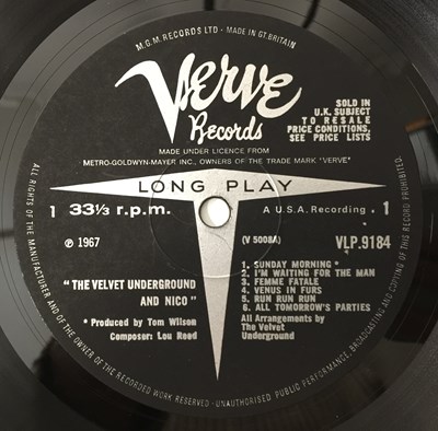 Lot 13 - THE VELVET UNDERGROUND & NICO LP (UK MONO ORIGINAL - VERVE - VLP.9184)