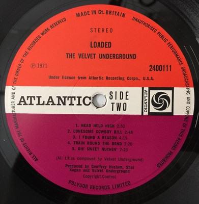 Lot 14 - THE VELVET UNDERGROUND - LOADED LP (UK ORIGINAL - ATLANTIC PLUM/ RED - 2400111)