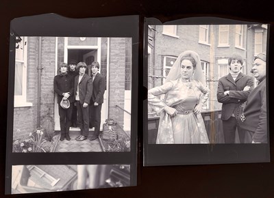 Lot 354 - THE MONTY FRESCO COLLECTION - THE BEATLES - FILMING HELP! - APRIL 1965 - NEGATIVES WITH COPYRIGHT.