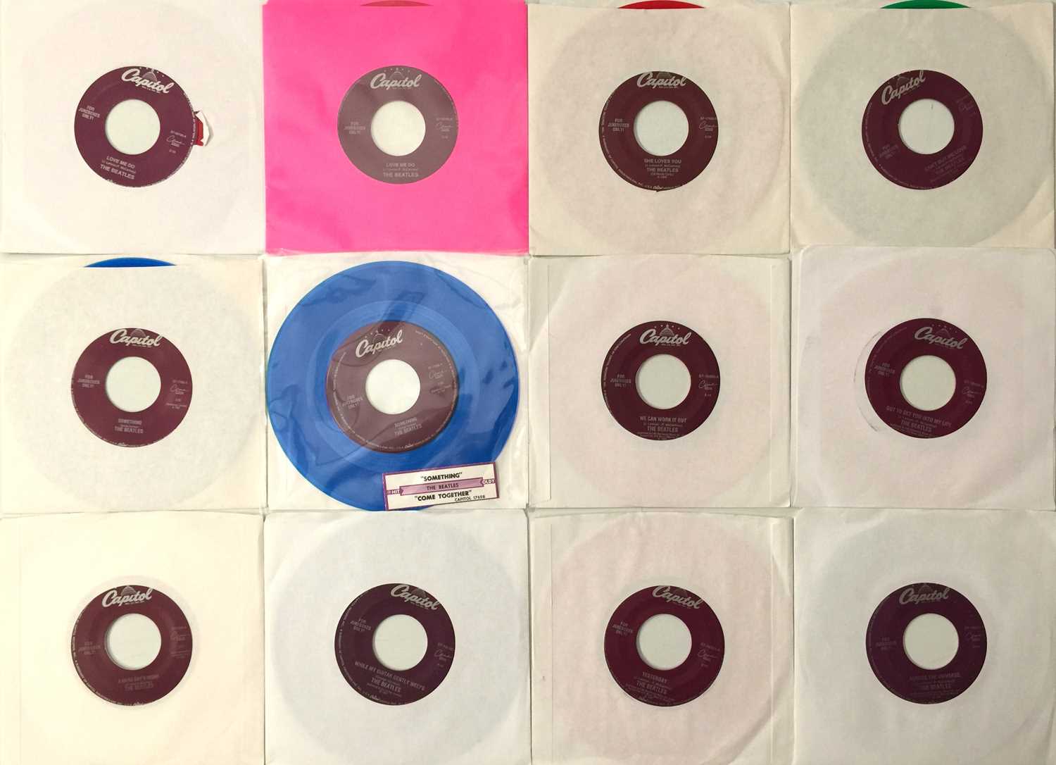 Lot 12 - THE BEATLES AND RELATED - US COLOURED VINYL JUKEBOX 7" COLLECTION