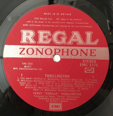 Lot 28 - THRILLINGTON - THRILLINGTON LP (PAUL MCCARTNEY - UK OG - REGAL EMC 3175)