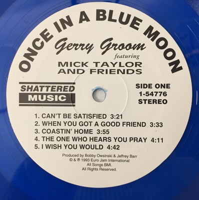 Lot 4 - GERRY GROOM feat MICK TAYLOR & FRIENDS - ONCE IN A BLUE MOON LP (LIMITED BLUE VINYL - SIGNED - SHLP-00Y002)