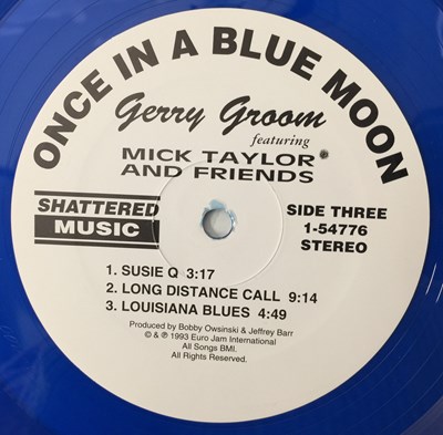 Lot 4 - GERRY GROOM feat MICK TAYLOR & FRIENDS - ONCE IN A BLUE MOON LP (LIMITED BLUE VINYL - SIGNED - SHLP-00Y002)