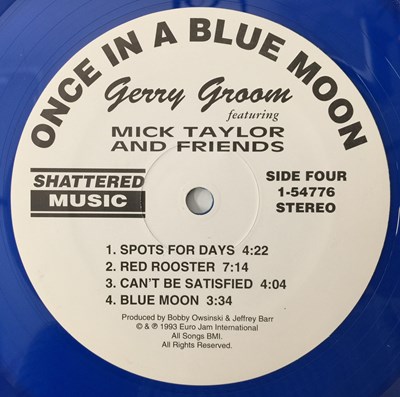 Lot 4 - GERRY GROOM feat MICK TAYLOR & FRIENDS - ONCE IN A BLUE MOON LP (LIMITED BLUE VINYL - SIGNED - SHLP-00Y002)