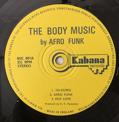 Lot 7 - AFRO FUNK - BODY MUSIC LP (UK ORIGINAL - KABANA MUSIC - BSC 001)