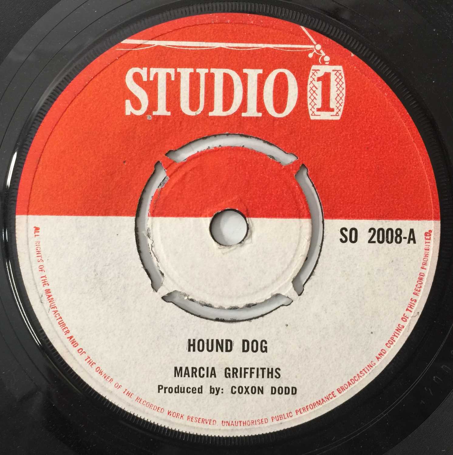 Lot 12 - MARCIA GRIFFITHS (NORMA FRASER)/ HUGH GODFREY - HOUND DOG/ MY TIME 7" (UK SPLIT SINGLE - STUDIO 1 - SO 2008)