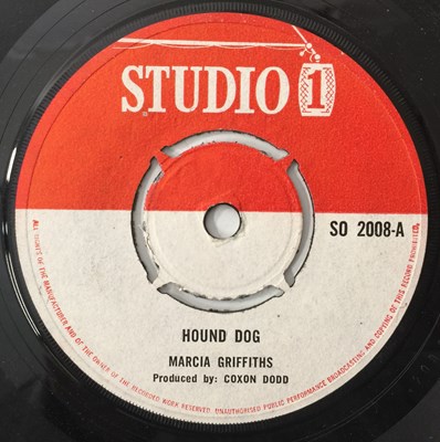 Lot 12 - MARCIA GRIFFITHS (NORMA FRASER)/ HUGH GODFREY - HOUND DOG/ MY TIME 7" (UK SPLIT SINGLE - STUDIO 1 - SO 2008)