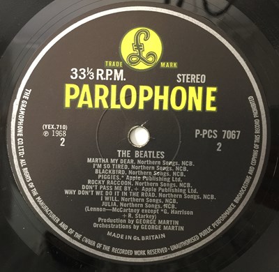 Lot 80 - THE BEATLES - WHITE ALBUM LP (UK EXPORT COPY - PARLOPHONE - P-PCS 7067)