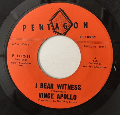 Lot 67 - VINCE APOLLO - I BEAR WITNESS 7" (PENTAGON P1112-11)