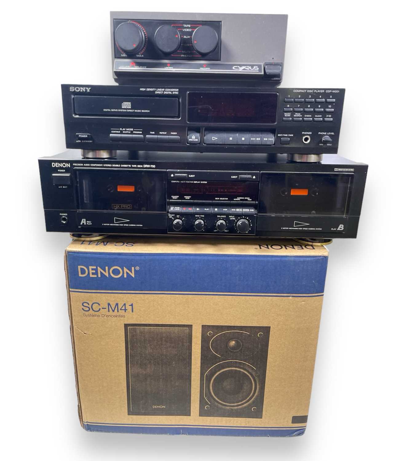 Lot 22 - AUDIO EQUIPMENT (CYRUS, DENON, SONY)