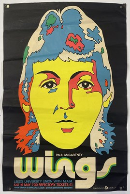 Lot 312 - PAUL MCCARTNEY / WINGS - ORIGINAL 1973 LEEDS CONCERT POSTER.