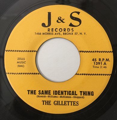 Lot 20 - THE GILLETTES - THE SAME IDENTICAL THING/ 24 HOURS OF THE DAY 7" (US NORTHERN - J&S RECORDS - 1391)