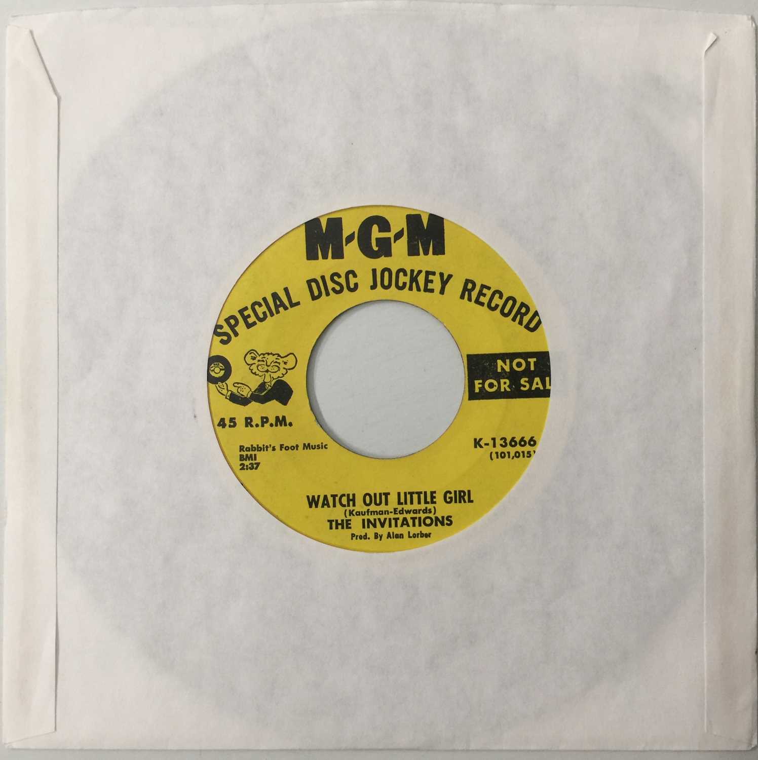 Lot 33 - THE INVITATIONS - WATCH OUT LITTLE GIRL/ YOU'RE LIKE A MYSTERY 7" (US PROMO - MGM - K-13666)