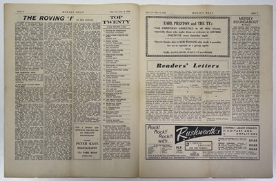 Lot 275 - ORIGINAL MERSEY BEAT NEWSPAPER - VOL 1 NUMBER 12 - BEATLES COVER.