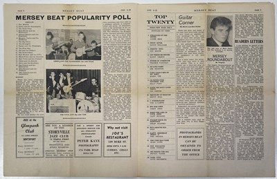 Lot 276 - ORIGINAL MERSEY BEAT NEWSPAPER - VOL 1 NUMBER 13 - BEATLES TOP POLL COVER.